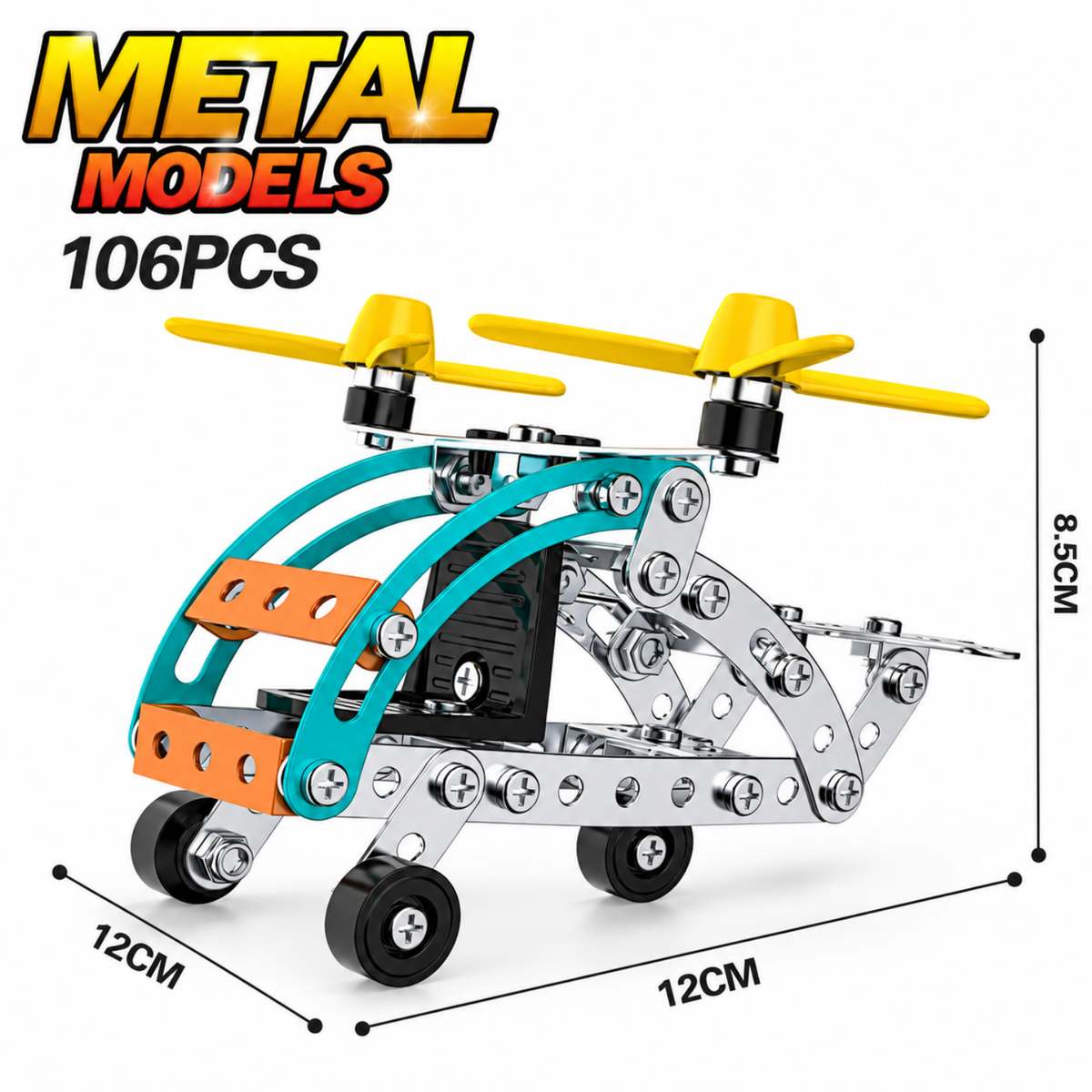 DIY Metal Construction Vehicle Model Kit – Screw & Nut Build Set