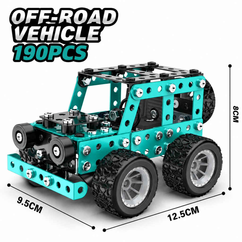 DIY Metal Construction Vehicle Model Kit – Screw & Nut Build Set