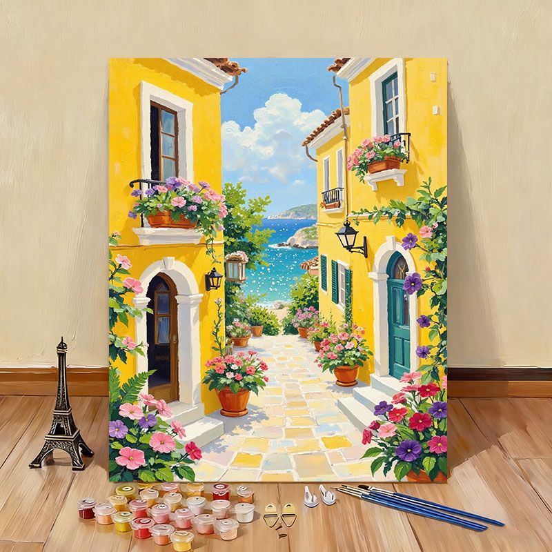 DIY Scenic Coastal Paint by Numbers Kit