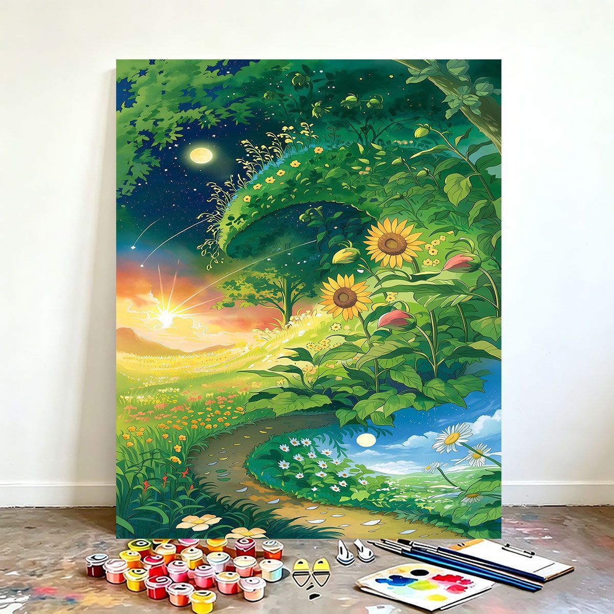 DIY Scenic Nature Paint by Numbers Art Kit
