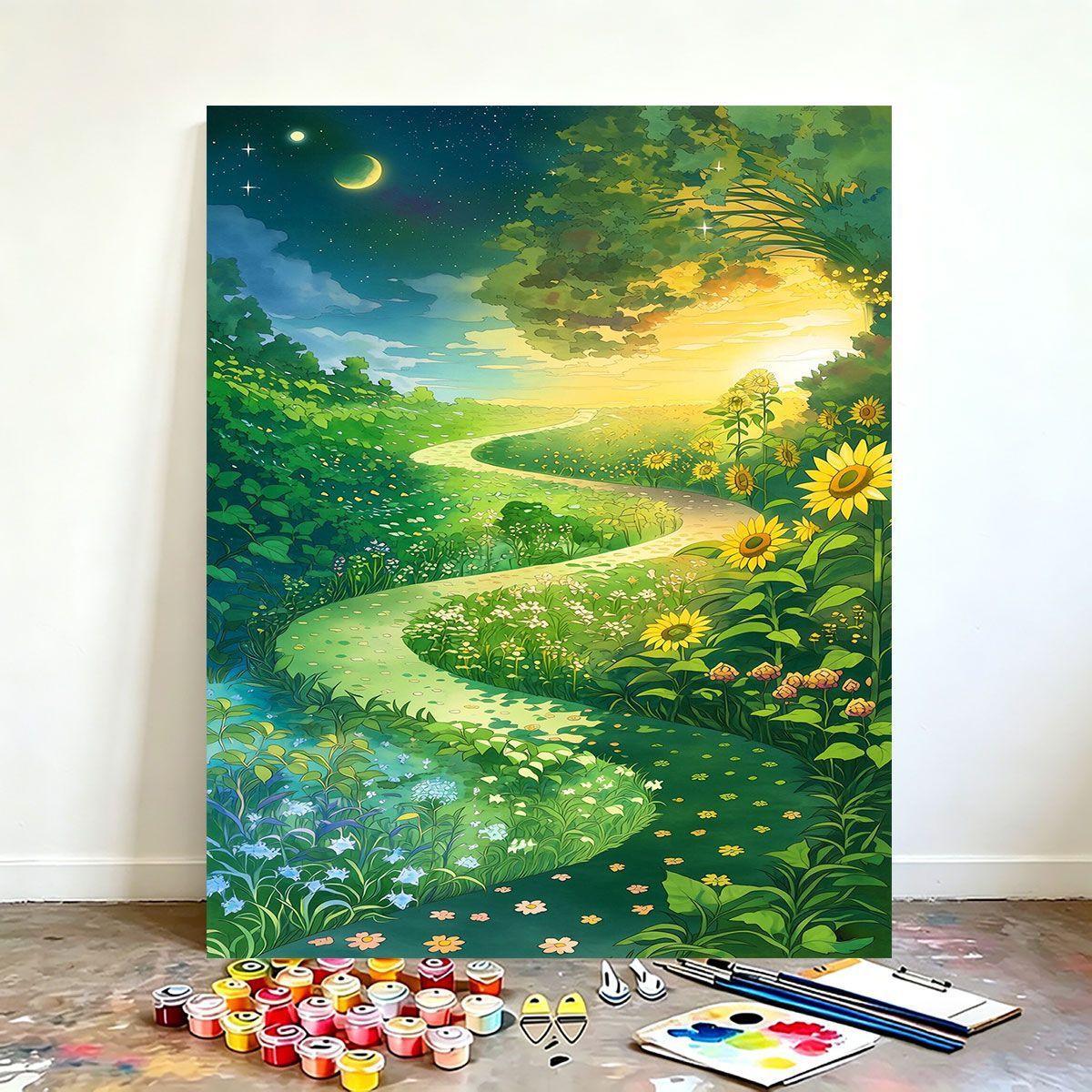 DIY Scenic Nature Paint by Numbers Art Kit