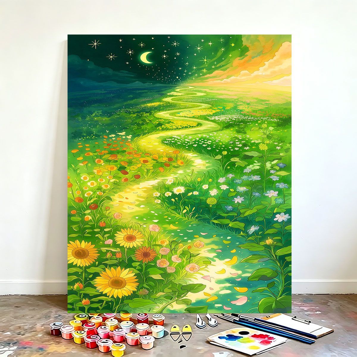 DIY Scenic Nature Paint by Numbers Art Kit