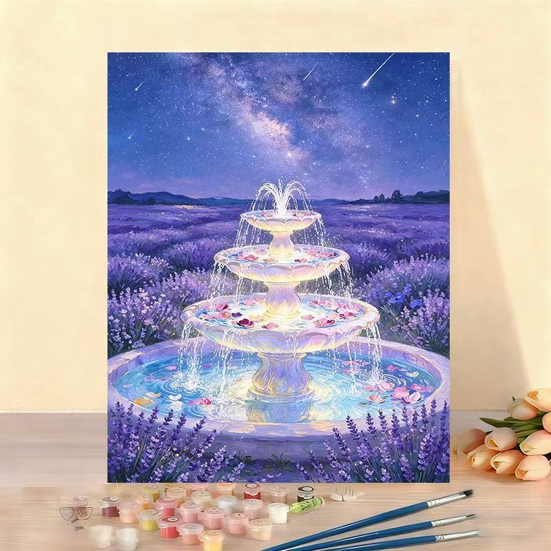 DIY Watercolour Fountain Paint by Numbers Kit