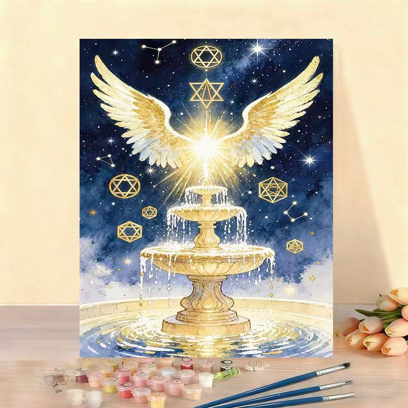DIY Watercolour Fountain Paint by Numbers Kit