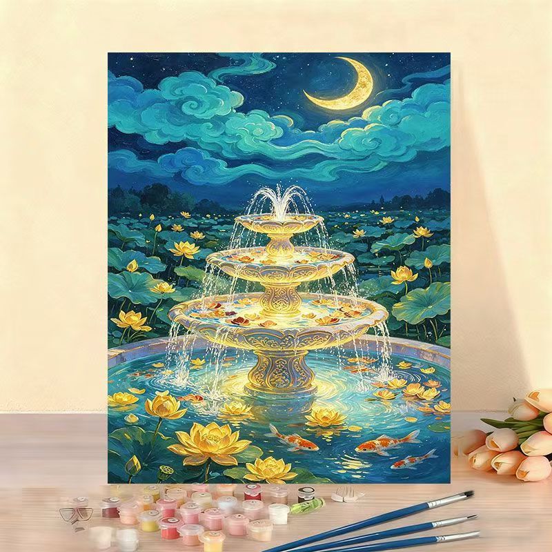 DIY Watercolour Fountain Paint by Numbers Kit