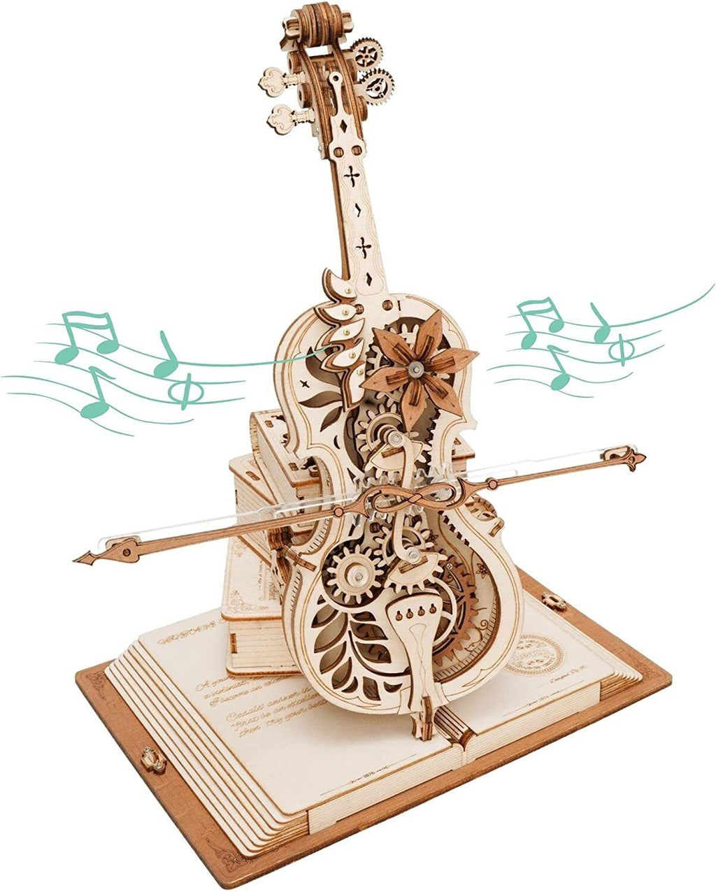 DIY Wooden Cello Music Box – Self-Playing 3D Puzzle & Decorative Musical Instrument