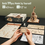 DIY Wooden Cello Music Box – Self-Playing 3D Puzzle & Decorative Musical Instrument