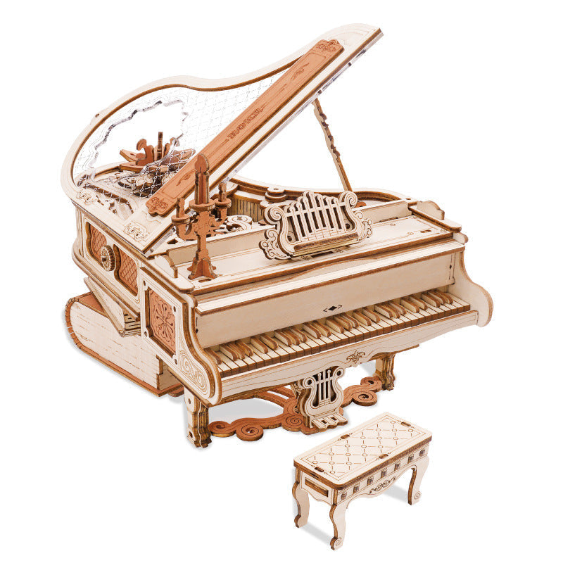 DIY Wooden Cello Music Box – Self-Playing 3D Puzzle & Decorative Musical Instrument