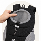 Dog carrier backpack with breathable mesh and ergonomic padding (removable base)