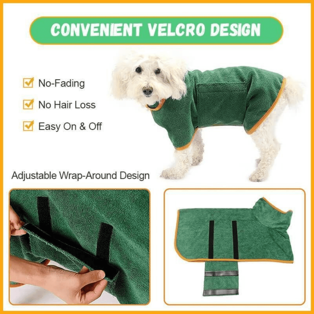Dog Drying Coat for Comfort & Quick Drying