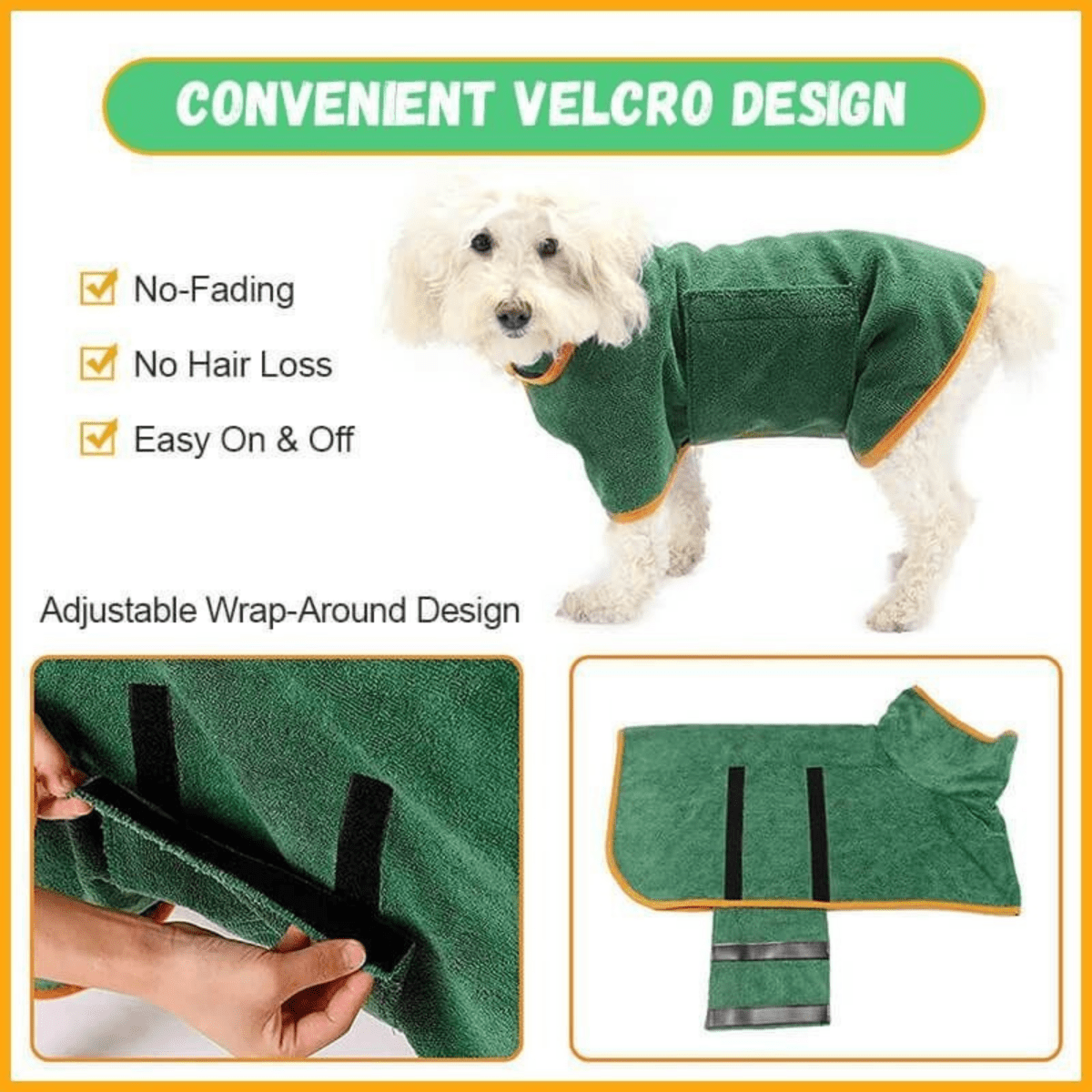 Dog Drying Coat for Comfort & Quick Drying
