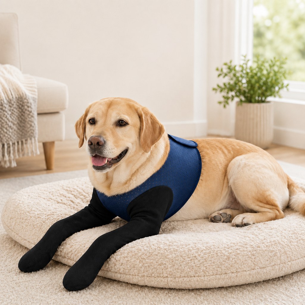 Boneroshop PawGuard Dual Front Leg Recovery Sleeves for Dogs - Cone-Free Anti-Lick Protection for Post-Surgery, Scratchi