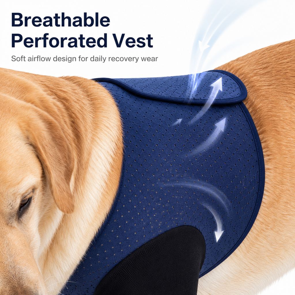 Boneroshop PawGuard Dual Front Leg Recovery Sleeves for Dogs - Cone-Free Anti-Lick Protection for Post-Surgery, Scratchi