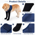 Boneroshop PawGuard Dual Front Leg Recovery Sleeves for Dogs - Cone-Free Anti-Lick Protection for Post-Surgery, Scratchi