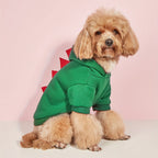 Dog Halloween Costume Fleece Dinosaur Hoodie – Warm Pet Outfit