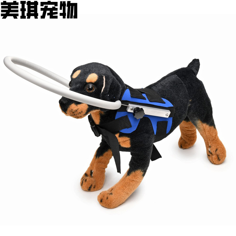 Dog harness with blind guide bumper ring