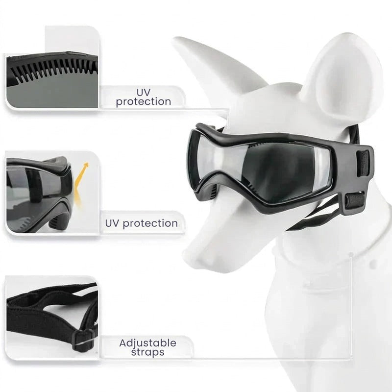 Dog Helmet with Goggles for Eye Protection