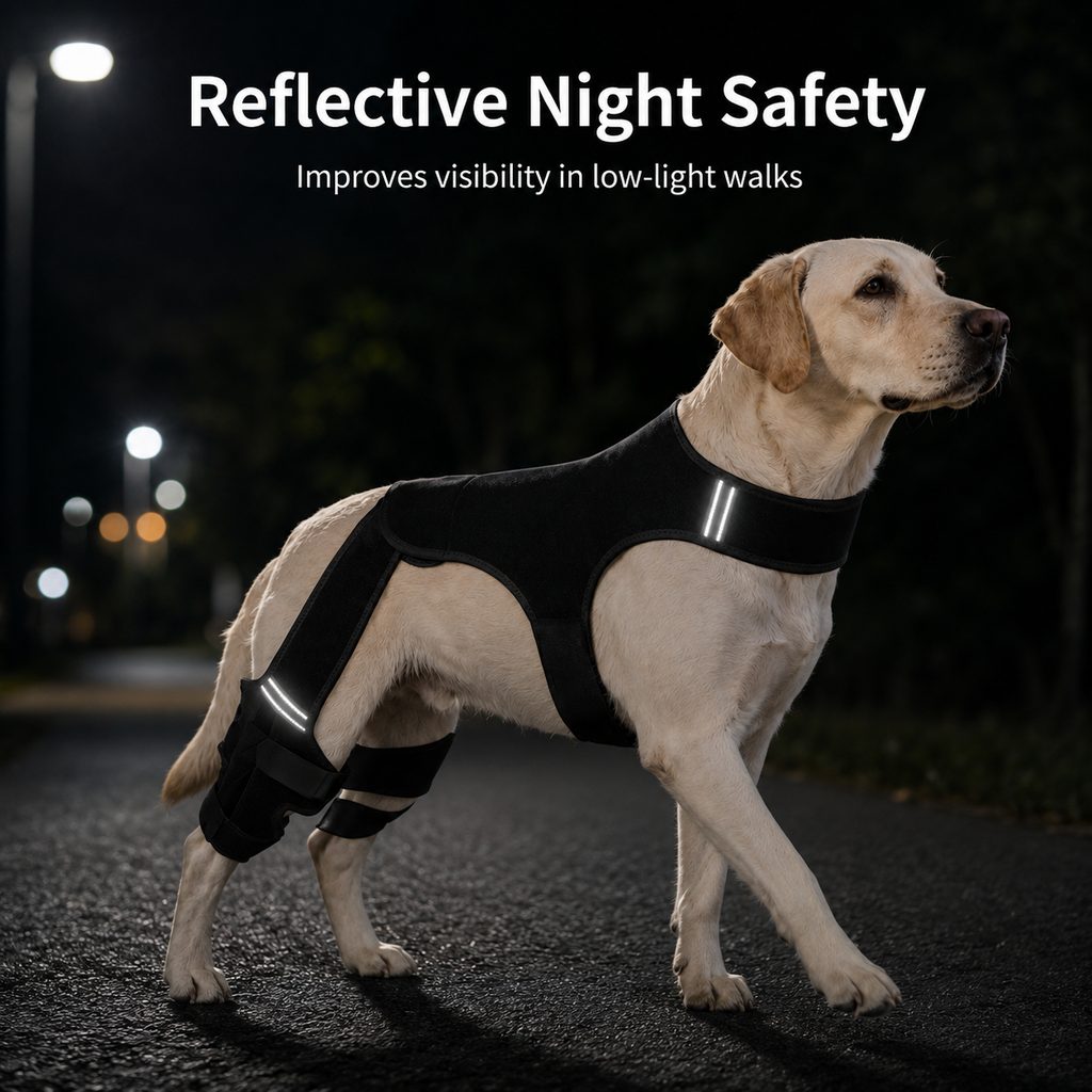 Boneroshop RearGuard Dog Rear Leg Support Brace - Anti-Slip Hind Leg Stability Wrap for Senior Dogs, Hardwood Floors & R