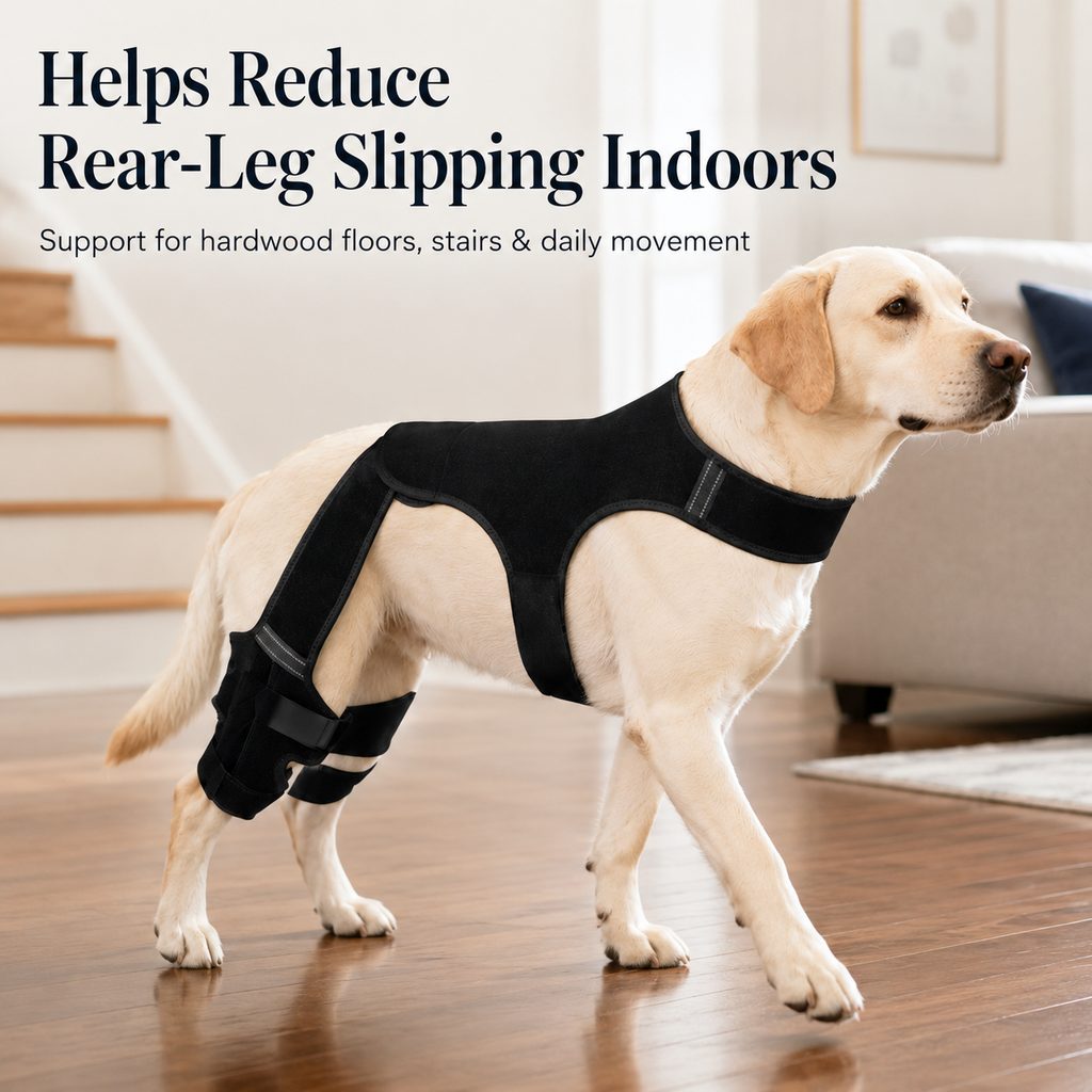 Boneroshop RearGuard Dog Rear Leg Support Brace - Anti-Slip Hind Leg Stability Wrap for Senior Dogs, Hardwood Floors & R
