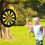 Double-sided children's dartboard – Large safe dartboard for indoor & outdoor