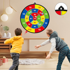 Double-sided children's dartboard – Large safe dartboard for indoor & outdoor