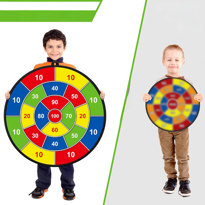 Double-Sided Kids' Dartboard – Large Safe Dartboard for Indoors & Outdoors