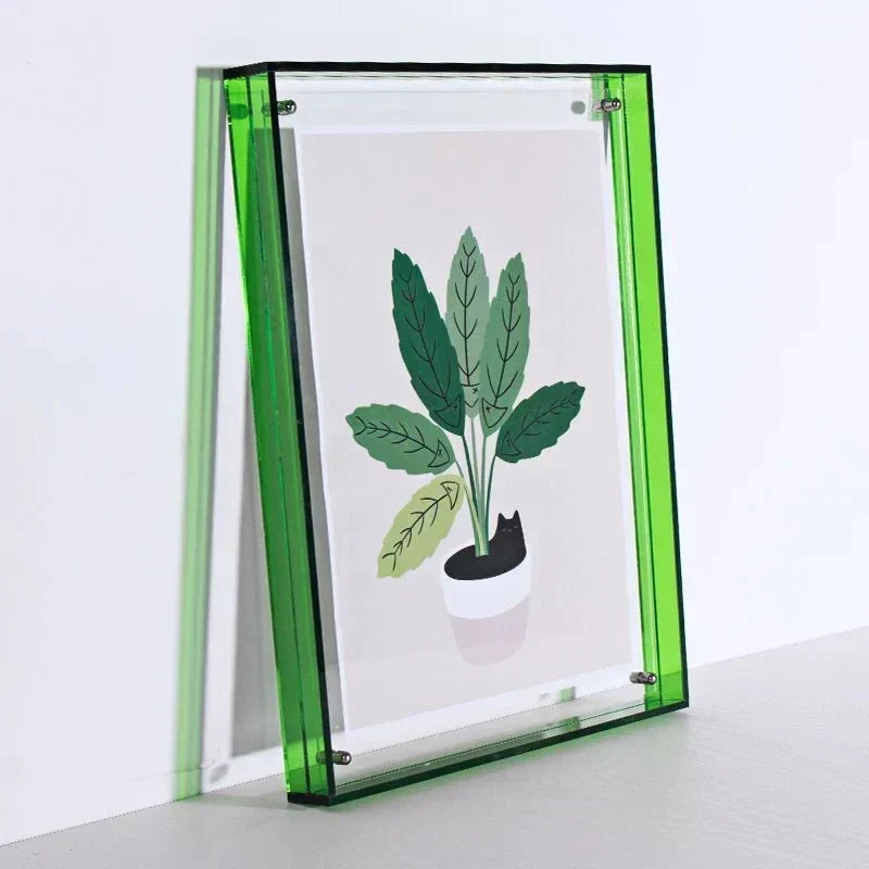 Double-Sided Transparent Acrylic Photo Frame — Display Stand for A6 to A4