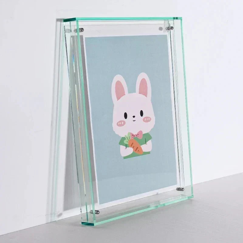 Double-Sided Transparent Acrylic Photo Frame — Display Stand for A6 to A4