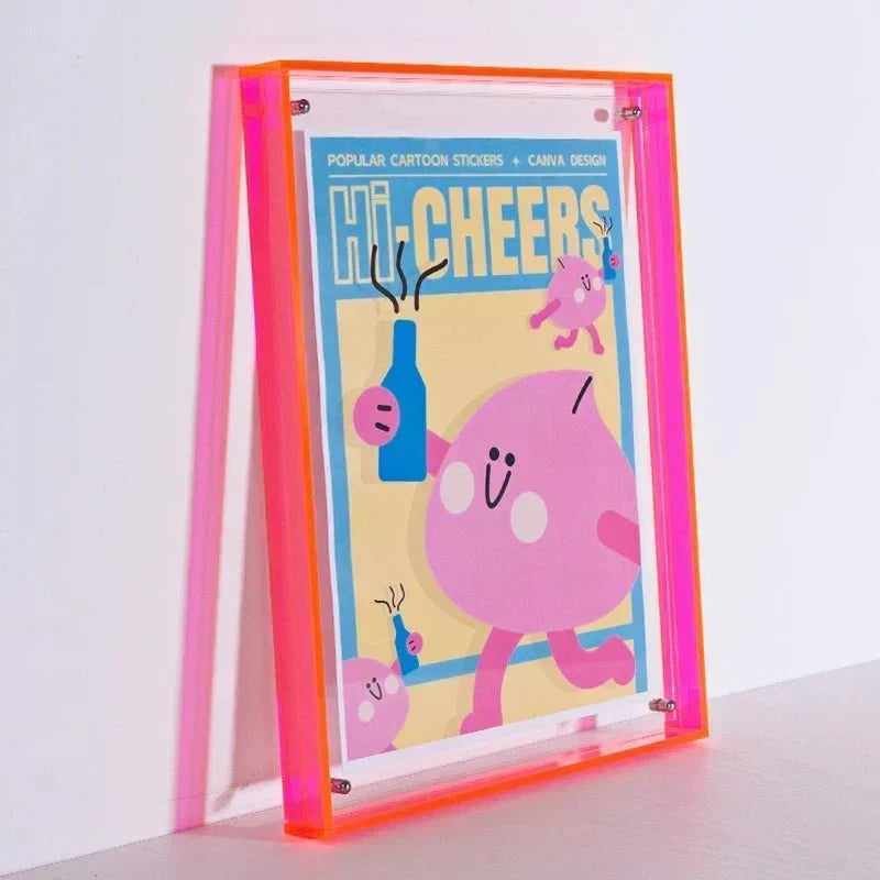 Double-Sided Transparent Acrylic Photo Frame — Display Stand for A6 to A4
