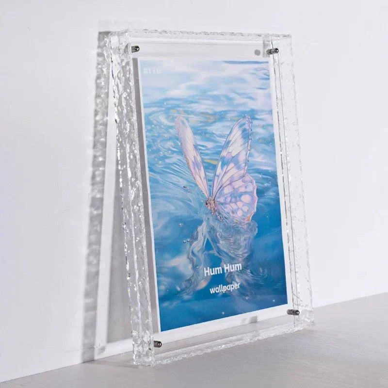 Double-Sided Transparent Acrylic Photo Frame — Display Stand for A6 to A4
