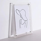 Double-Sided Transparent Acrylic Photo Frame — Display Stand for A6 to A4