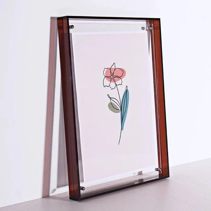 Double-Sided Transparent Acrylic Photo Frame — Display Stand for A6 to A4