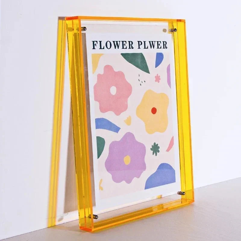 Double-Sided Transparent Acrylic Photo Frame — Display Stand for A6 to A4
