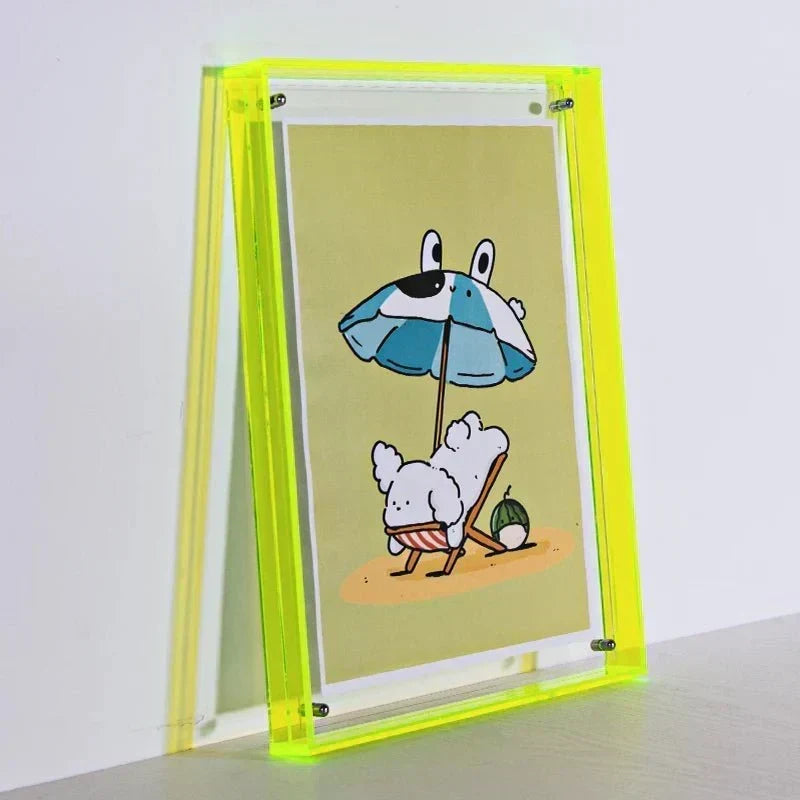 Double-Sided Transparent Acrylic Photo Frame — Display Stand for A6 to A4