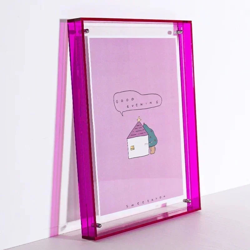 Double-Sided Transparent Acrylic Photo Frame — Display Stand for A6 to A4