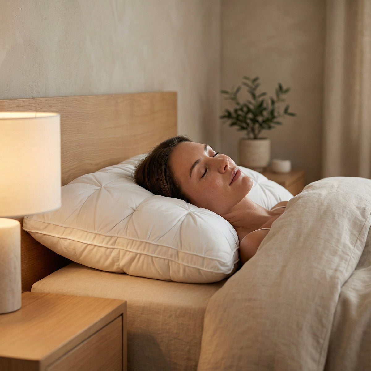 Down Pillow | Soft, hotel-like support | Breathable cotton cover | FederTraum
