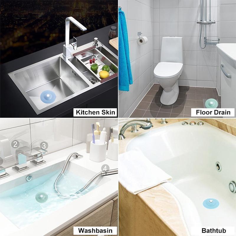Drain Stopper Silicone with Hair Strainer 4.0–5.0 cm