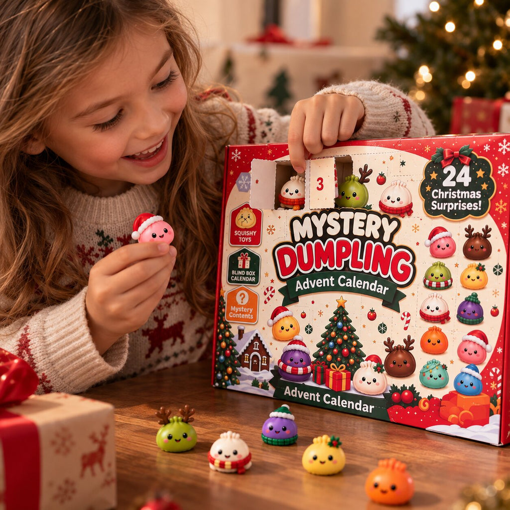 Dumplings Advent Calendar with 24 Squishy Figures