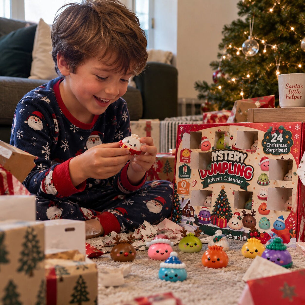 Dumplings Advent Calendar with 24 Squishy Figures