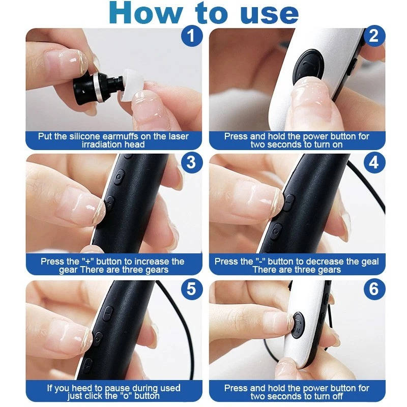 Ear Red Light Therapy Device, 650nm Wearable Tinnitus Comfort