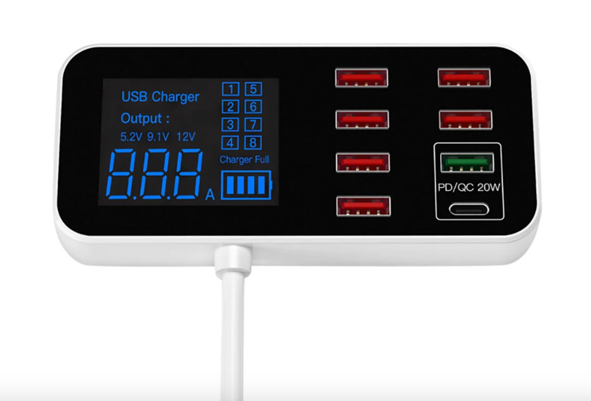 Eindhoven Multi USB Charger – Fast Charging Power Adapter with 6 Ports