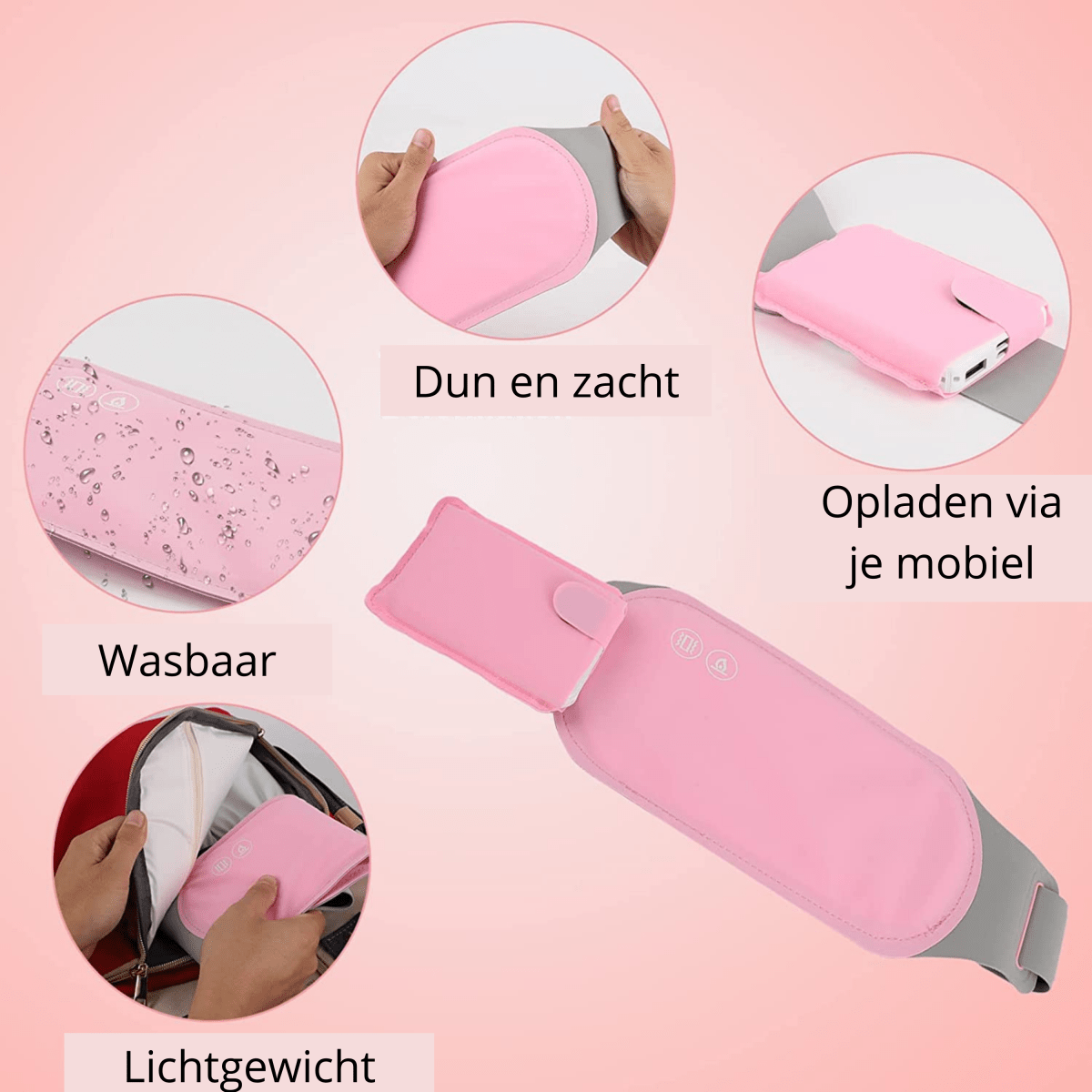 Electric Abdominal Heating Pad with Vibration Function for Pain Relief