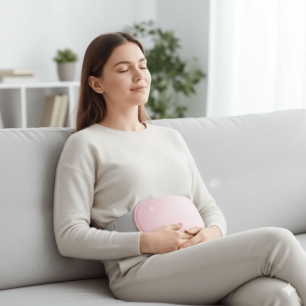 Electric Abdominal Heating Pad with Vibration Function for Pain Relief