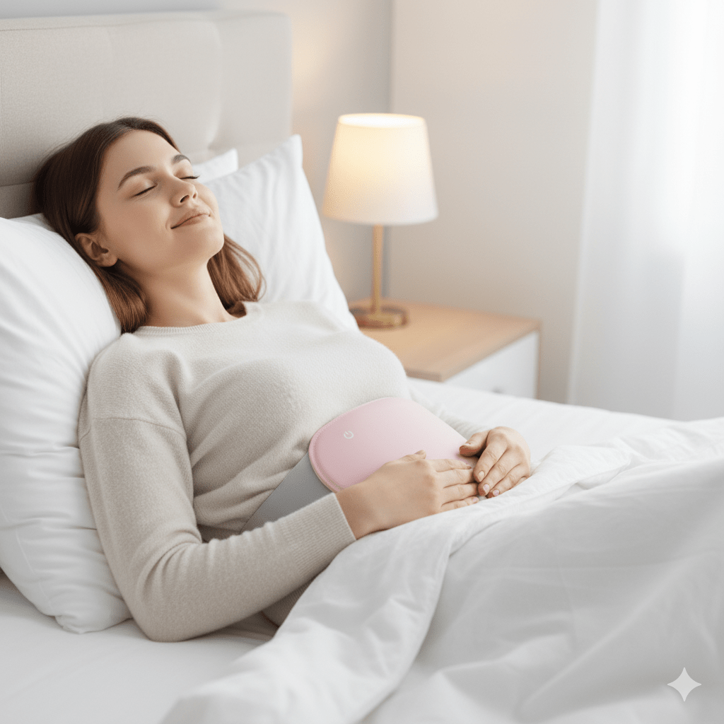 Electric Abdominal Heating Pad with Vibration Function for Pain Relief
