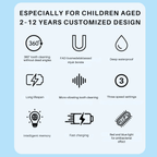 Electric Children's Toothbrush with 360° Cleaning