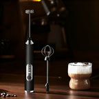Electric milk frother, USB-C, multiple functions