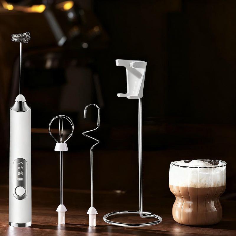 Electric milk frother, USB-C, multiple functions