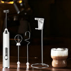 Electric milk frother, USB-C, multiple functions
