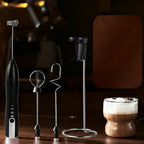 Electric milk frother, USB-C, multiple functions
