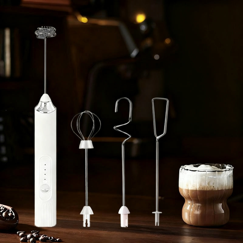 Electric milk frother, USB-C, multiple functions